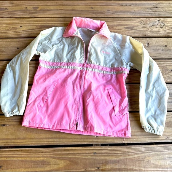 Vintage Other - MacGregor Vintage Girls Jacket Medium Teen Tween Kids Pink Windbreaker Nylon